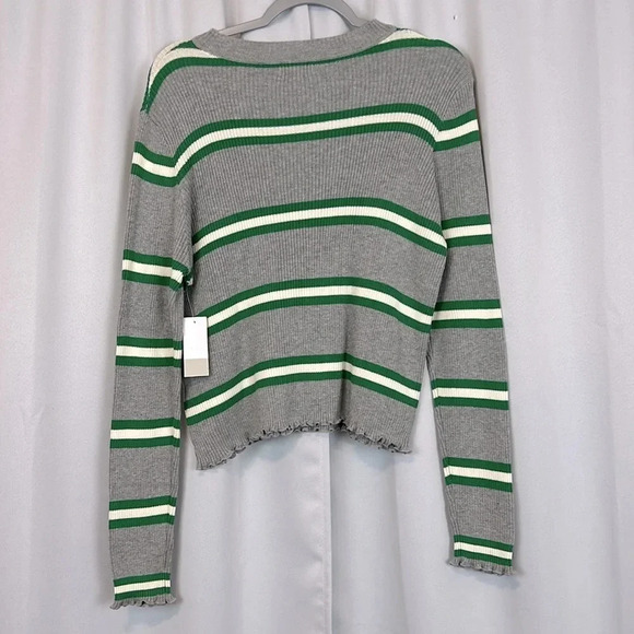 BP Ribbed‎ Striped Long Sleeve Crewneck Sweater Size XL NWT - Picture 2 of 6